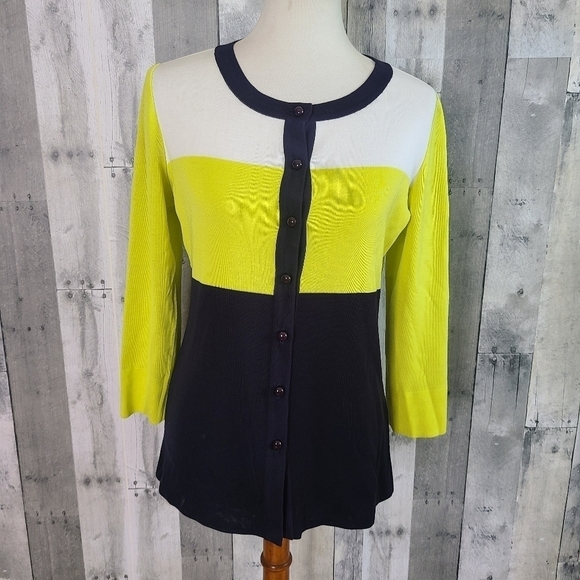 MISOOK XS Colorblock Button Front Cardigan - Picture 1 of 5